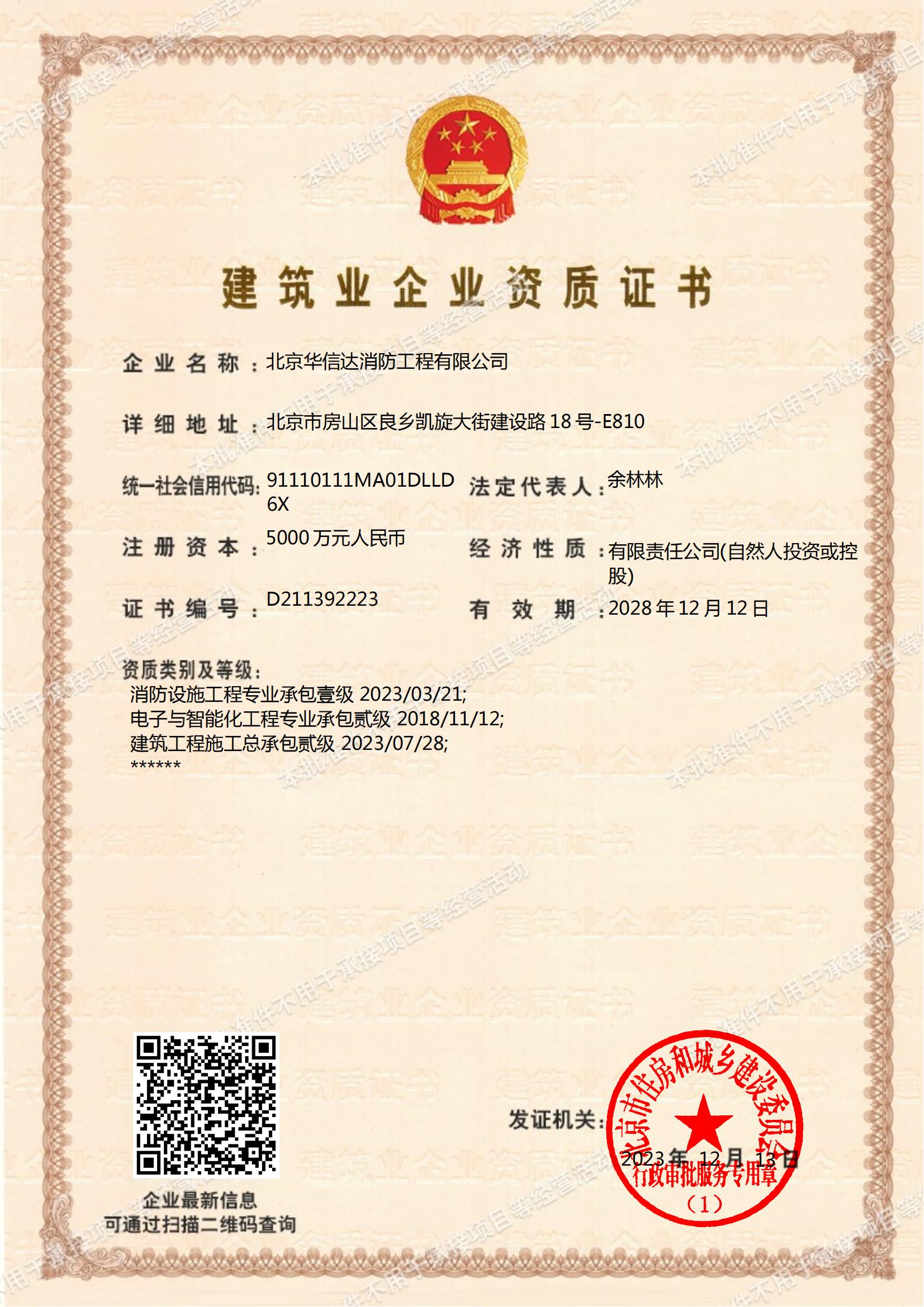 一級(jí)資質(zhì)-無(wú)有效期